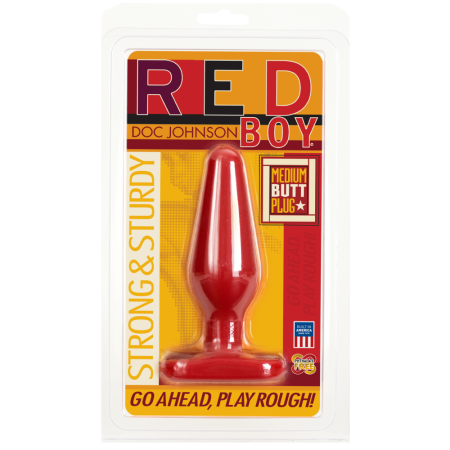 Анальная пробка Doc Johnson Red Boy - Medium 5.5 Inch, макс. диаметр 4см || 