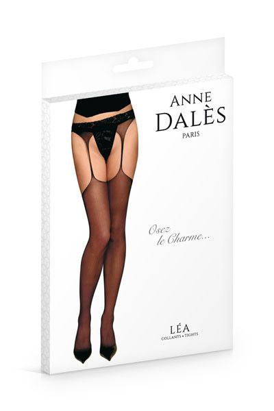 Чулки с поясом Anne De Ales LEA T4 Black, отлично для pinup образа