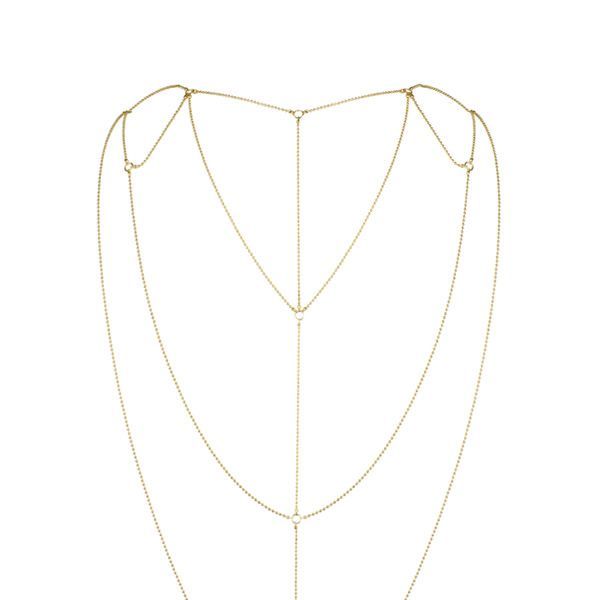 Цепочка для спины Bijoux Indiscrets Magnifique Back and Cleavage Chain - Gold, украшение для тела