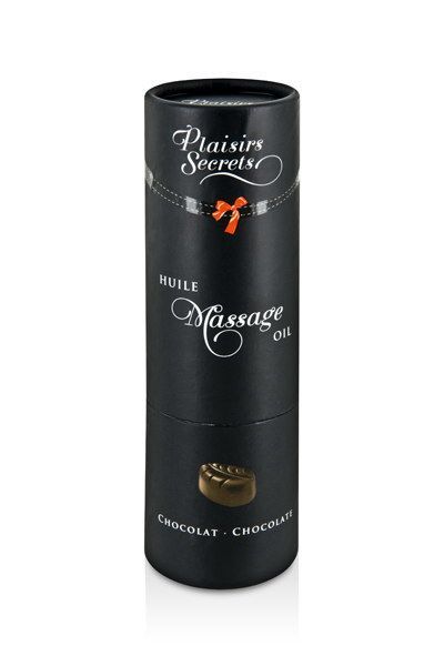 Массажное масло Plaisirs Secrets Chocolate (59 мл) с афродизиаками, съедобное, подарочная упаковка