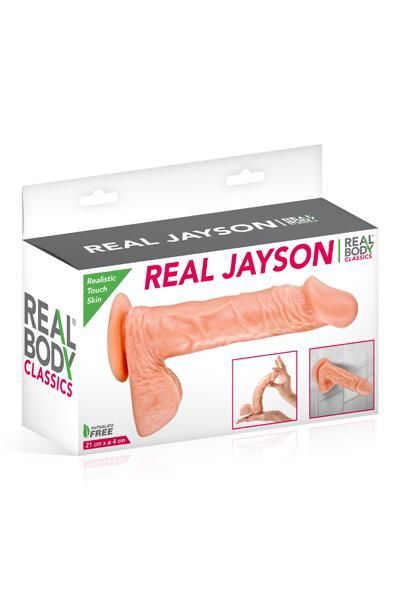 Фаллоимитатор Real Body - Real Jayson Flesh, TPE, диаметр 4см