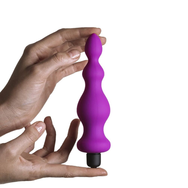 Анальная пробка с вибрацией Adrien Lastic Bullet Amuse Purple, макс. диаметр 3,9см