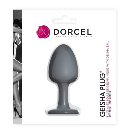 Анальная пробка Dorcel Geisha Plug с шариком внутри, создает вибрации, макс. диаметр 3,2см || 