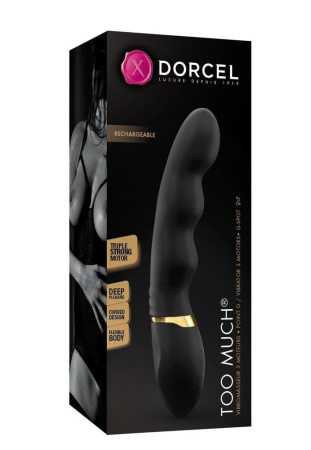 Вибратор ультрастимулирующий Dorcel Too Much Rechargeable Black, гибкий и мощный, 3 вибромотора || 