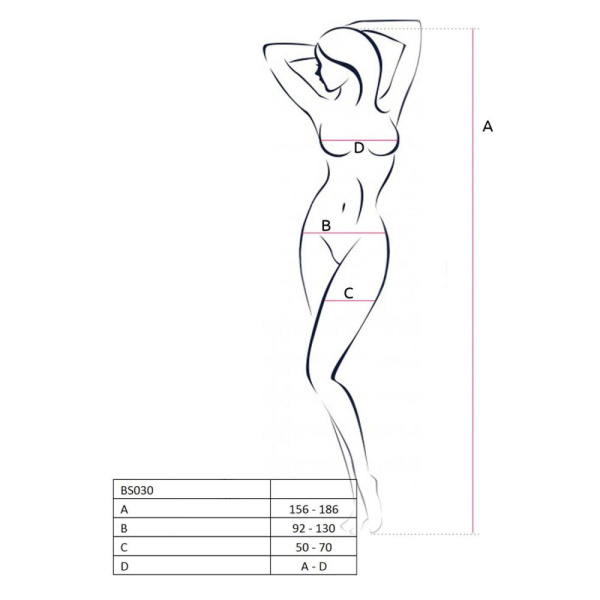 Бодистокинг Passion BS030 white, комбинезон, имитация топа и леггинсов