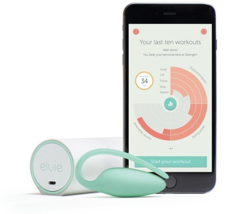 Премиум тренажер Кегеля Elvie Exercise Tracker, индукционная зарядка, PRO-приложение, без вибрации