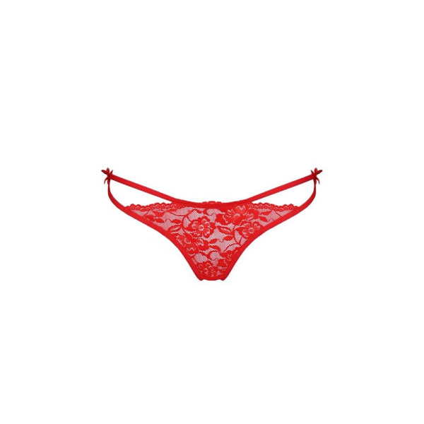 Трусики с завязочками по бокам WARDA THONG red S/M - Passion Exclusive