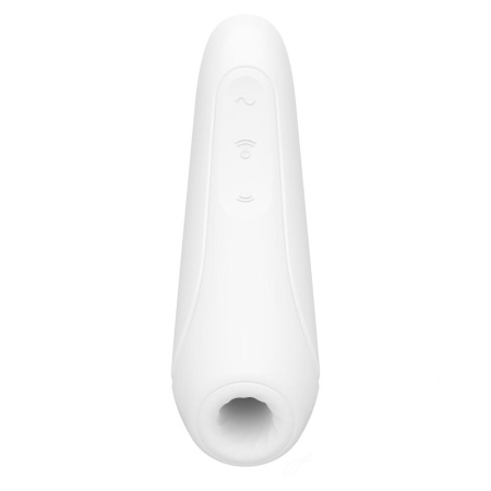 Вакуумный клиторальный стимулятор Satisfyer Curvy 1+ White с управлением через интернет || 