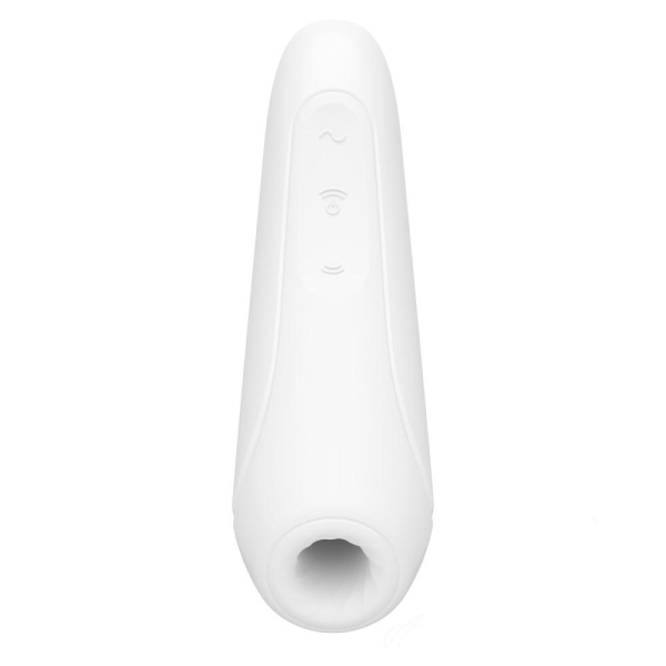 Вакуумный клиторальный стимулятор Satisfyer Curvy 1+ White с управлением через интернет