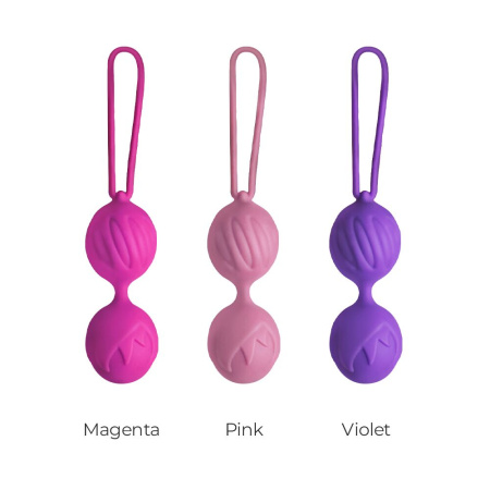 Вагинальные шарики Adrien Lastic Geisha Lastic Balls BIG Magenta (L), диаметр 4см, вес 90гр || 