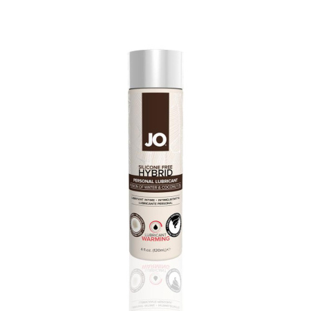 Разогревающая крем-смазка с кокосовым маслом System JO Silicone Free Hybrid WARMING (120 мл) белая