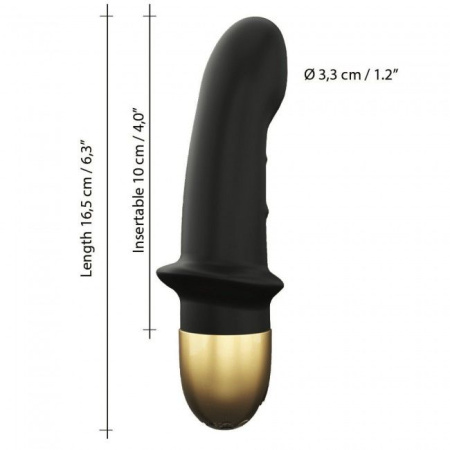 Вибратор Dorcel Mini Lover Black 2.0 перезаряжаемый, для точки G и массажа простаты || 