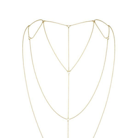 Цепочка для спины Bijoux Indiscrets Magnifique Back and Cleavage Chain - Gold, украшение для тела || 