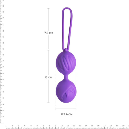 Вагинальные шарики Adrien Lastic Geisha Lastic Balls Mini Violet (S), диаметр 3,4см, масса 85г || 