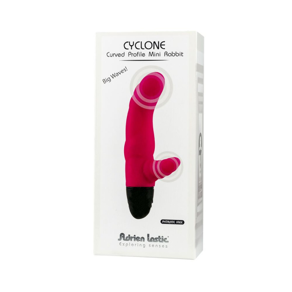 Вибратор рельефный Adrien Lastic Cyclone Magenta со стимуляцией точки G, два мотора