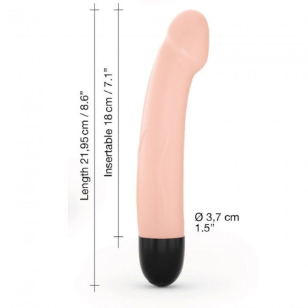 Вибратор Dorcel Real Vibration M Flesh 2.0, диам 3,7см, перезаряжаемый, для точки G || 