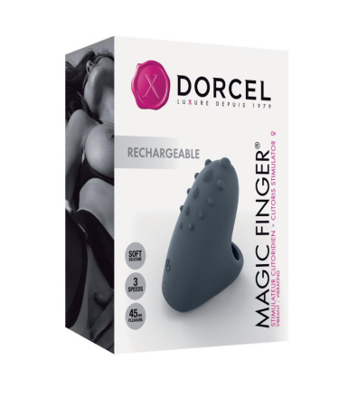 Вибратор на палец Dorcel MAGIC FINGER Black перезаряжаемый, 3 режима работы || 