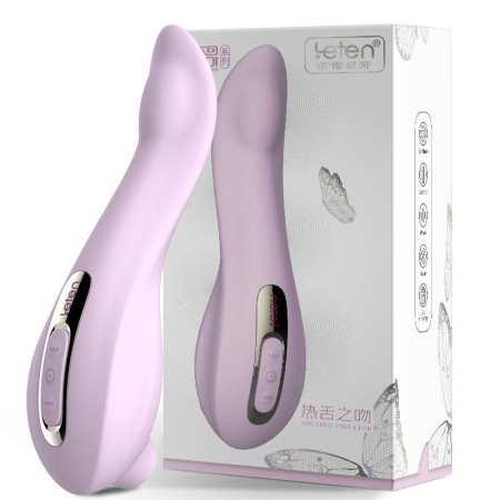 Вакуумный вибратор 3-в-1 Leten Sucking Vibrator (вакуум, вибрация, массажные движения язычка) || 