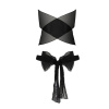 Комплект белья AMORE SET black - Passion: стринги и лиф в виде подарочной ленты с бантом || 