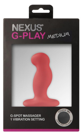 Вибромассажер простаты Nexus G-Play Plus M Red, макс диаметр 3 см, перезаряжаемый || 