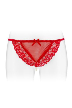 Трусики-стринги с жемчужной ниткой Fashion Secret KATIA Red