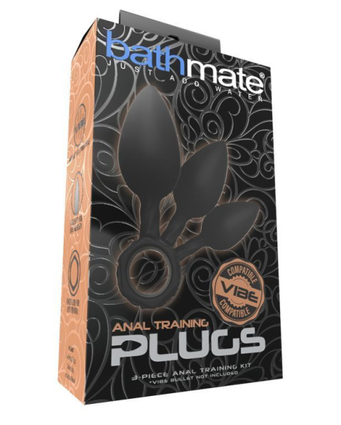 Набор анальных пробок Bathmate Anal Training Plugs, диаметр 2,5см - 3,1см - 3,8см