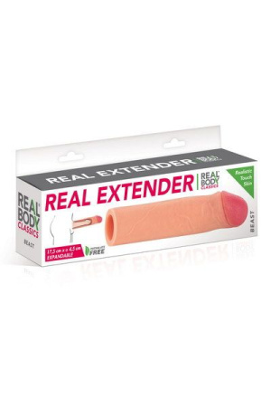 Насадка на член Real Body - Real Extender BEAST с приоткрытой головкой || 