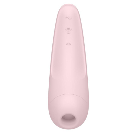 Вакуумный клиторальный стимулятор Satisfyer Curvy 2+ Pink с управлением через интернет || 
