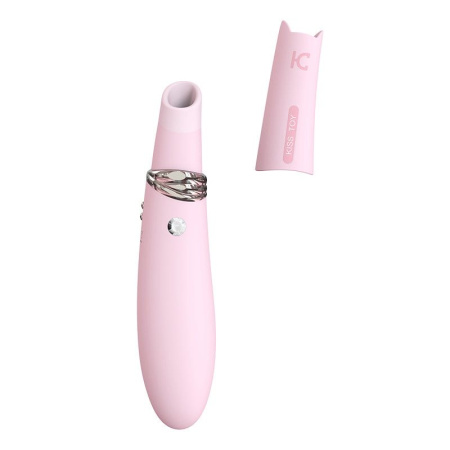 Вакуумный стимулятор с вибрацией KISTOY Miss CC Pink, можно использовать как вибратор, диам. 3,6см || 