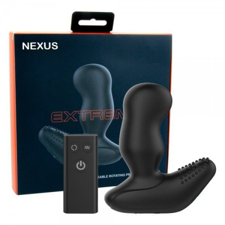 Массажер простаты Nexus Revo Extreme с вращающейся головкой и пультом ДУ, макс диаметр 5,4см || 