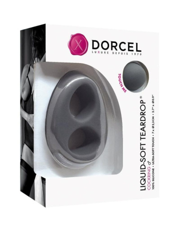 Эрекционное кольцо Dorcel Liquid-Soft Teardrop для члена и мошонки, soft-touch силикон || 