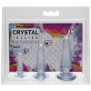 Набор анальных пробок Doc Johnson Crystal Jellies Anal - Clear, макс. диаметр 2см - 3см - 4см || 