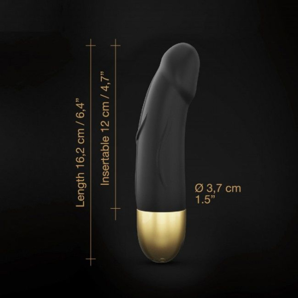 Вибратор Dorcel Real Vibration S Gold 2.0, диам 3,7см, перезаряжаемый, для точки G