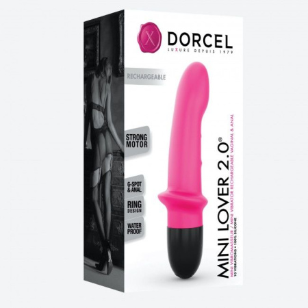 Вибратор Dorcel Mini Lover Magenta 2.0 перезаряжаемый, для точки G и массажа простаты || 