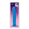 Фаллоимитатор Doc Johnson Jelly Jewels Dong & Suction Cup Blue, диаметр 3,6см, антибактериальный ПВХ || 