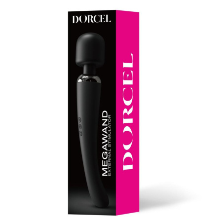 Мощный вибромассажер Dorcel Megawand Black перезаряжаемый, 160 режимов || 