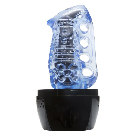 Мастурбатор Fleshlight Fleshskins Grip Blue Ice, надежная фиксация на руке, отлично для пар и минета || 