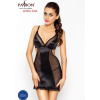 Распродажа!!! Сорочка приталенная с чашечками WILMA CHEMISE black L/XL - Passion, трусики || 