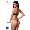 Комплект белья QUENTRIS BIKINI black L/XL - Passion Exclusive, стринги и полуоткрытый лиф || 