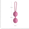 Вагинальные шарики Adrien Lastic Geisha Lastic Balls BIG Pink (L), диаметр 4см, вес 90гр || 