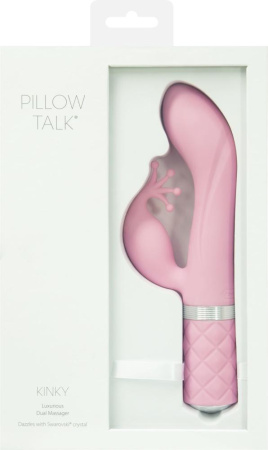 Роскошный вибратор-кролик Pillow Talk - Kinky Pink с кристаллом Сваровски, мощный || 