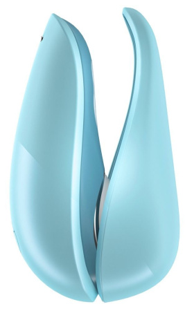 Вакуумный клиторальный стимулятор Womanizer Liberty Blue, магнитная крышка, 2 насадки || 