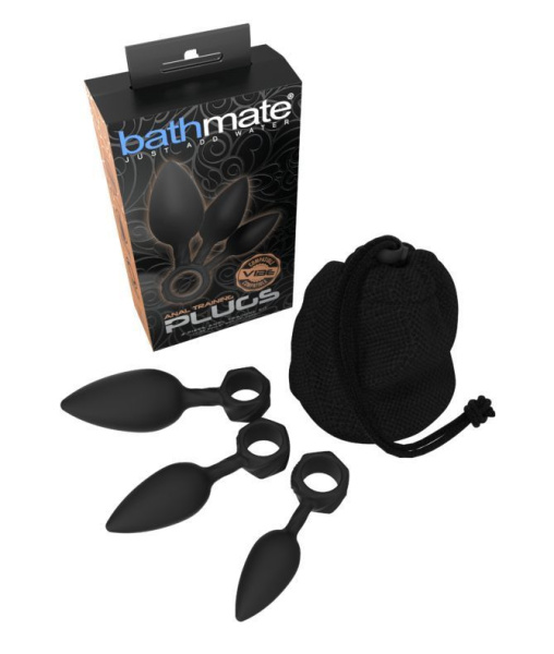 Набор анальных пробок Bathmate Anal Training Plugs, диаметр 2,5см - 3,1см - 3,8см