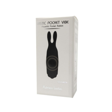 Вибропуля Adrien Lastic Pocket Vibe Rabbit Black со стимулирующими ушками || 