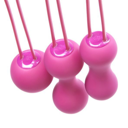 Набор вагинальных шариков Je Joue - Ami Fuchsia, диаметр 3,8-3,3-2,7см, вес 54-71-100гр || 