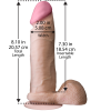 Фаллоимитатор Doc Johnson The Realistic Cock 8 inch White - ULTRASKYN, Vack-U-Lock, диаметр 5,1см || 