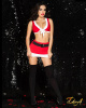 Новогодний эротический костюм "Секси Санта" XS/S, юбка, топ || 