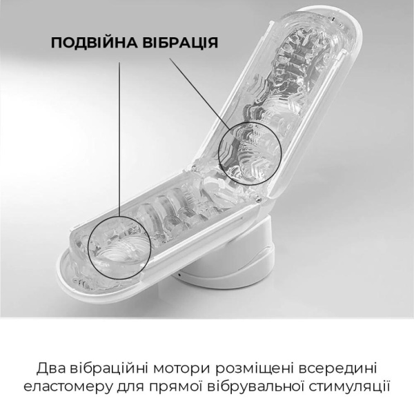 Вибромастурбатор Tenga Flip Zero Electronic Vibration White, изменяемая интенсивность, раскладной