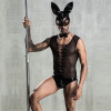 Эротический мужской костюм "Зайка Джонни" с маской, One Size Black || 
