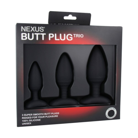 Набор анальных пробок Nexus Butt Plug Trio, макс. диаметр 3–4–5 см || 